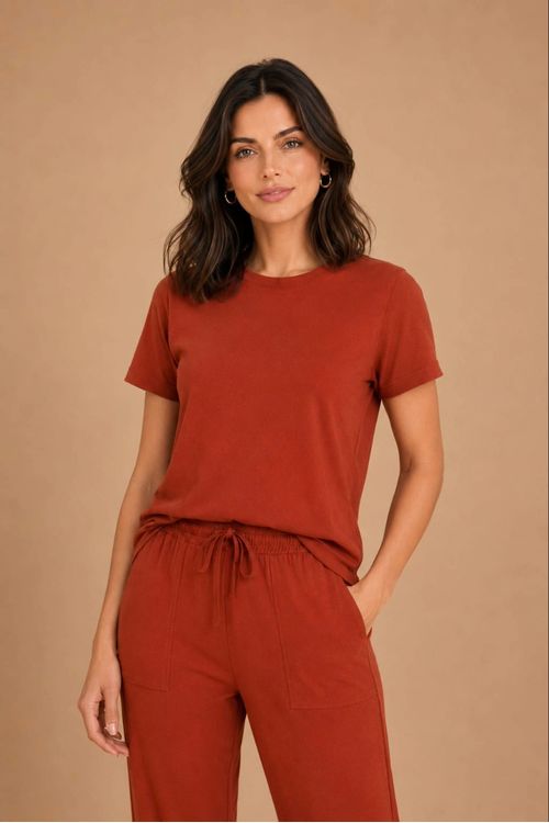 BABY-LOOK STELLA MARIS TERRACOTA